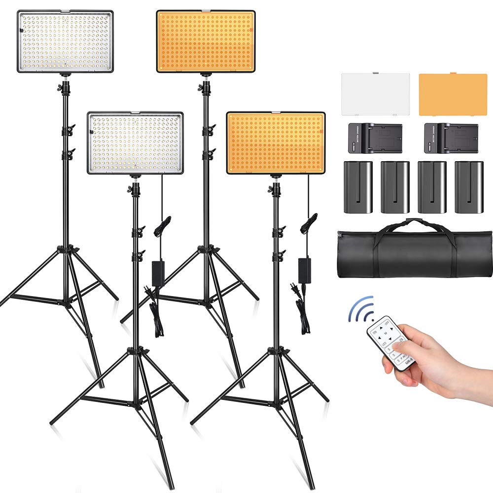 ビデオ・写真用照明 LEDライトキット SAMTIAN TL-600AS Amazon | LEDビデオ照明ライトキット SAMTIAN 2パック600AS二色3200K